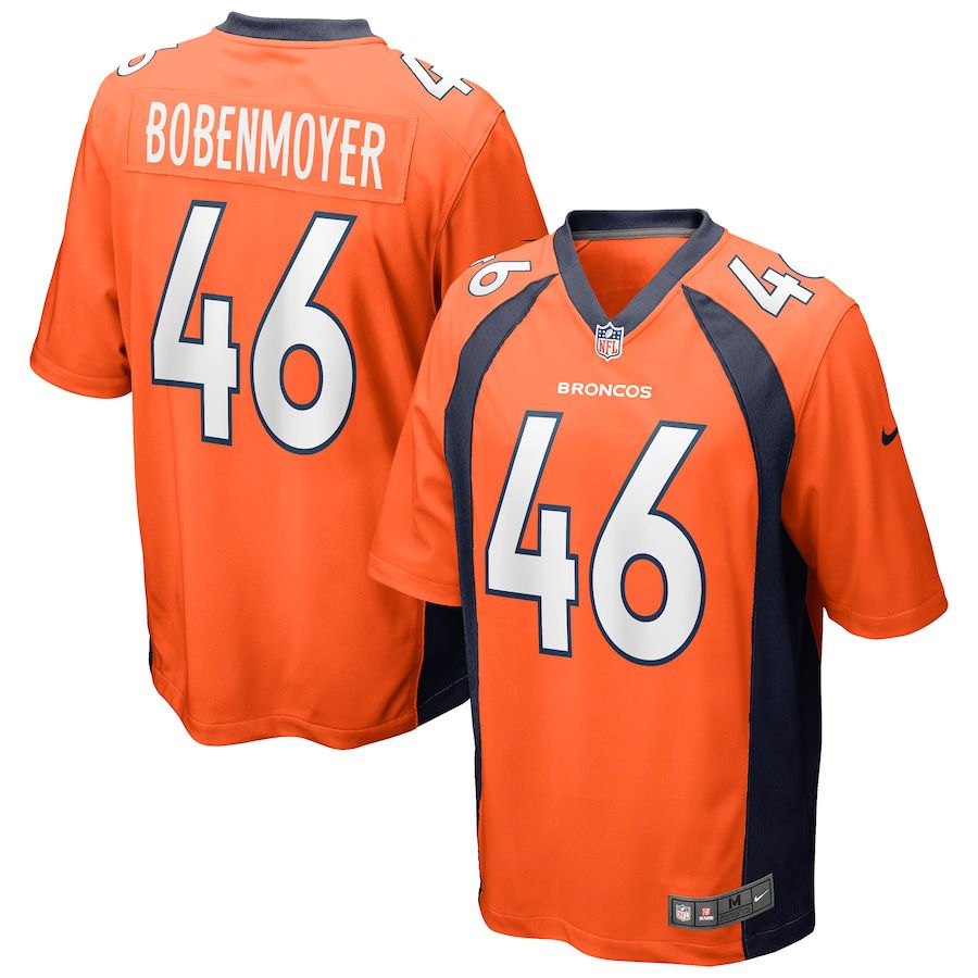 Men Denver Broncos #46 Jacob Bobenmoyer Nike Orange Game NFL Jersey->denver broncos->NFL Jersey